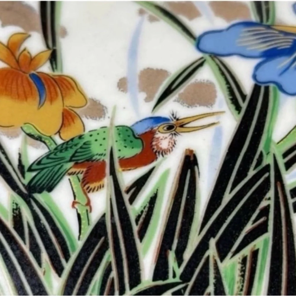 Elegant Andrea by Sadek Japanese Plate – Bird & Bamboo Design